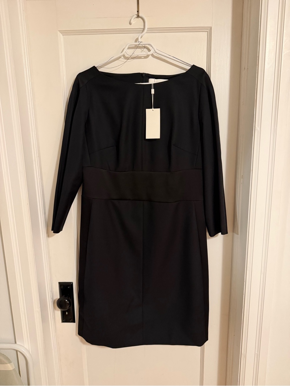 Hugo Boss Black Boatneck Sheath Dress